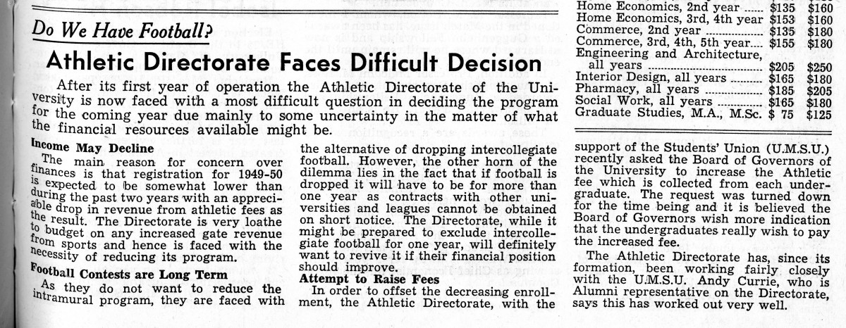 Scan of newspaper from 1949