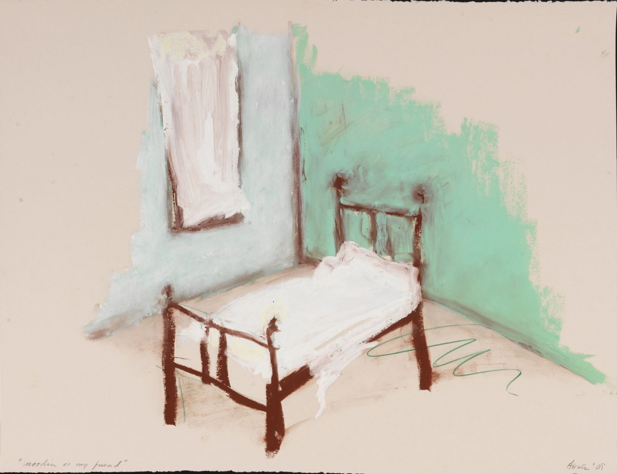 Drawing of a bed