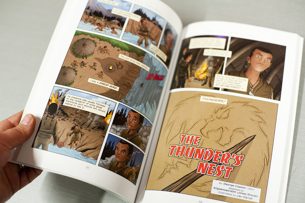 From Mazinbiige, Indigenous graphic novel collection. // Photo by Katie Chalmers-Brooks