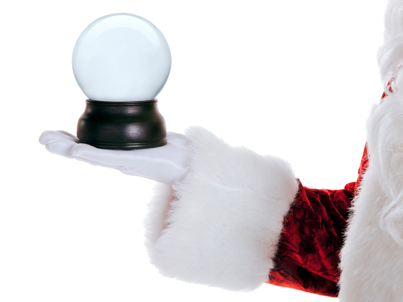 Sanata looking into crystal ball