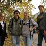 Students at the U of M, fall.