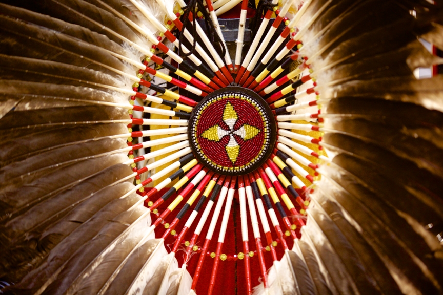Headdress from PowWow, Graduation 2013-74