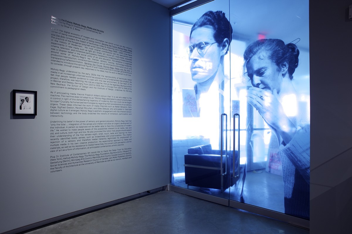 Sensing the Future exhibit, curated by Oliver Botar, at Plug In ICA.