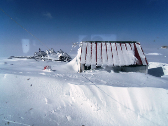 The morning after the snow storm - view from Cabin window. Credit: Nariman Firoozy (CEOS)