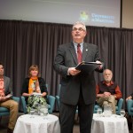 President and Vice-Chancellor, David Barnard, addressing the audience at Visionary Conversations.