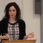 Melanie Baruch presented her research on 'The Business of Therapy' during this year's Graduate Student Symposium.