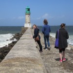 U of M exchange students enjoy the Atlantic ocean during their exchange trip to Orleans, France.