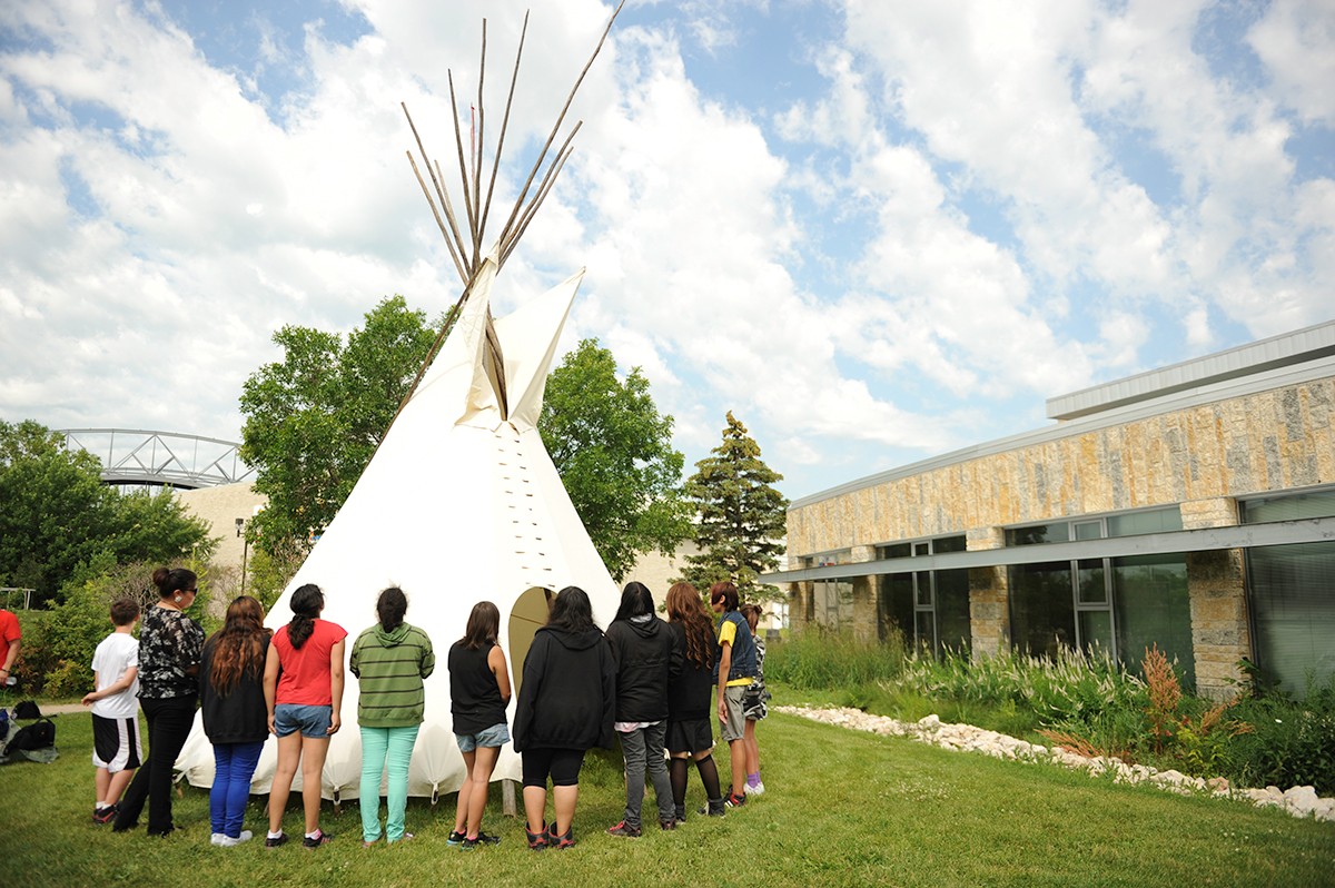 Teepee set up at Indigenous Mini U