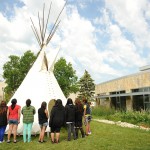 Teepee set up at Indigenous Mini U