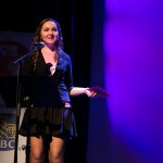 Rhianna Holter-Ferguson speaking at the Day of Pink // Photo courtesy of the Canadian Red Cross