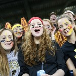 Fans at the Homecoming Football Game on Friday, October 2, 2015 // Photo by Mike Latschislaw