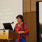 Cynthia Wesley-Esquimaux of Lakehead University encourages students to visit remote communities.