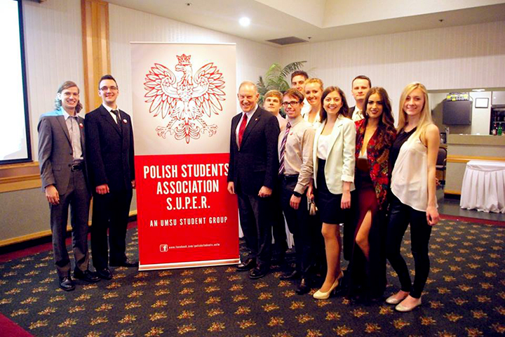 U of M Polish Students with General Natynczyk