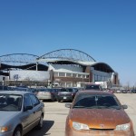 parked cars on campus