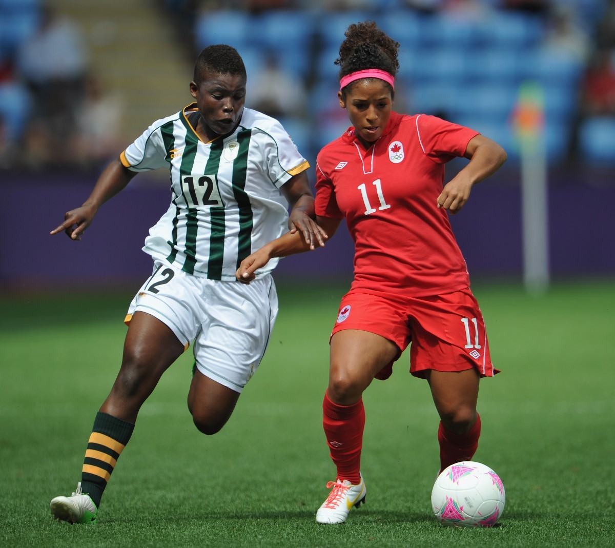 BISON ALUMNA DESIREE SCOTT (AT RIGHT).