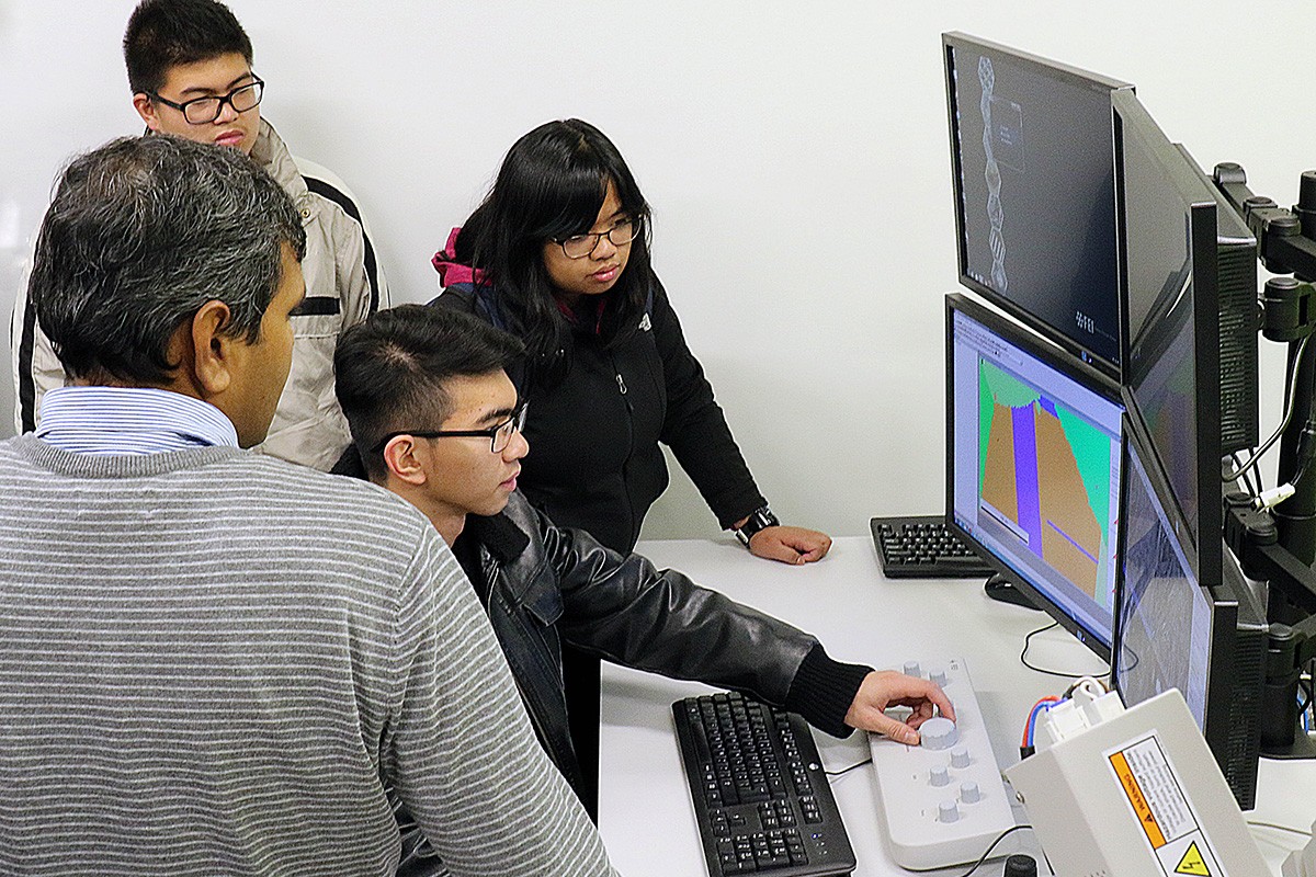 Students from SHArK get hands-on experience at the MIM facility.