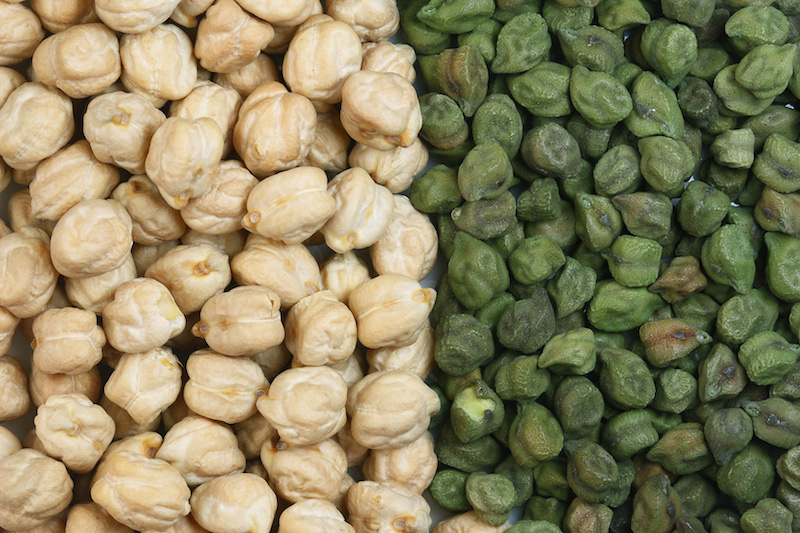 White and Green Chickpeas