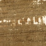 A papyri from the sixth or seventh century CE detailing a loan of money // Photo: Mike Sampson, U of M