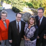 U of M President and Vice-Chancellor David Barnard, Susan Glass, Bill Kerr, Gail Asper, Michael Paterson and Chris Johnson.