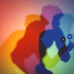 Dichroic, from the shadow play performance, Vis-à-Vis, Hank Bull et al., 1978. // Photo Kate Craig