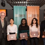 Left to right: Darren Fast, Technology Transfer Office, U of M; and problem winners Hong Ngoc (RRC); Olandunni Olanubi (U of M); Forouz Mahdinezhad (U of M); and Dumitru Ignat (U of M). Not pictured: Avery Simundsson (U of M)