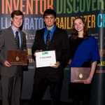 (L-R) Paul White, Ahmad Byagowi and Jesslyn Janssen of Team Biohack took home second prize in Game Changer in February 2016.