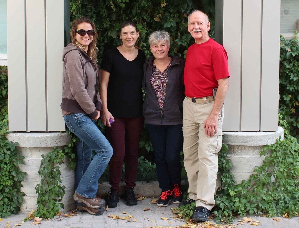Shawna Pfeffer, Angela Bacher, Bozena Szul and Peter Allan, four members of the caretaking team that won one of the Team Awards at the 2016 Awards of Excellence. // Photo by Mariianne Mays Wiebe