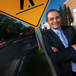 Dr. Ahmed Shalaby poses outside the faculty of Engineering at U of M Friday. See Dan Lett's tale re: highways. October 2, 2015 - (PHIL HOSSACK / WINNIPEG FREE PRESS)