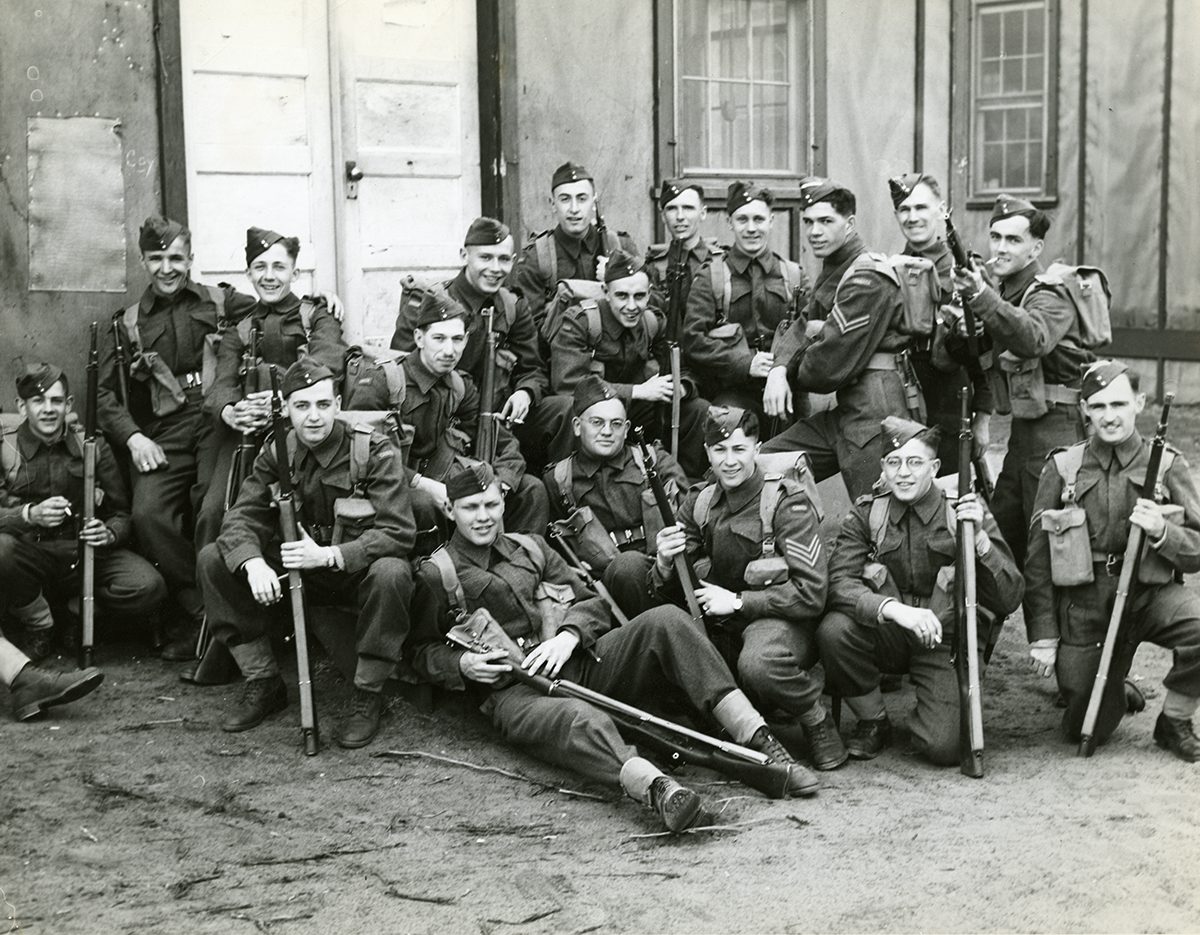 U of M Canadian Officers Training Corp (COTC) members at training camp in 1945 // Photo courtesy of UM Digital Collections