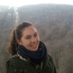 U of M student Lorelle Juffs in a cable car heading up Uludağ mountain in Turkey.