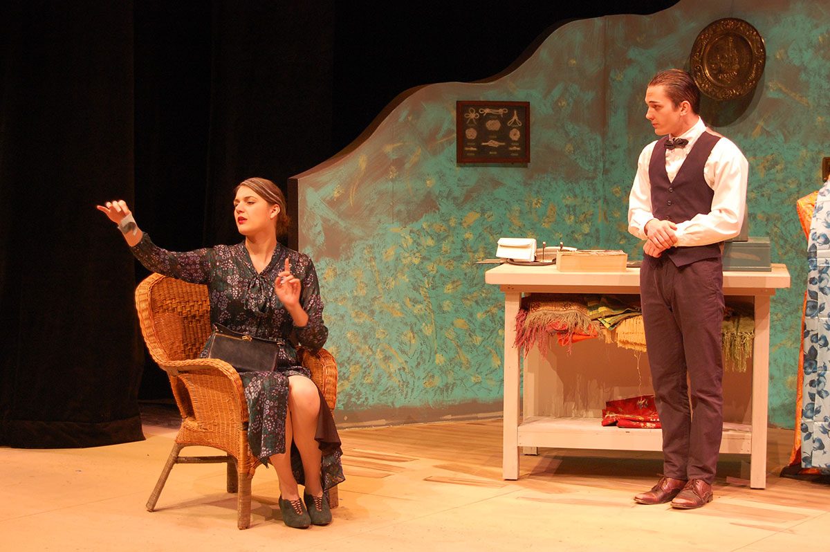 Kerensa Peters and Nicholas Groulx perform in The Sea, presented by the Black Hole Theatre Company