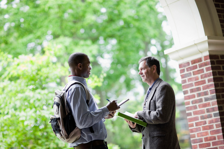 Student and Professor Talking