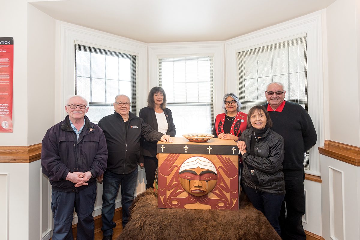 Survivors Circle members (l-r):Piita Irniq, Barney Williams, Helene Johnson, Terri Brown, Doris Young, Ted Quewezance (absent: Shirley Flowers)