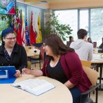 Indigenous students in Migizii Agamik