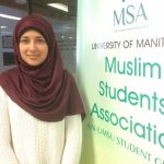 Iqra Tariq, is a member of and volunteer with the U of M’s Muslim Students’ Association. She’s in her first year in the University 1 program.