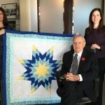 To thank The Joyce Family Foundation for their support of youth in care, the University of Manitoba gifted Mr. Ron Joyce a star blanket when they met in November 2016. This blanket represents a gift that is practical and yet wraps the receiver in the spirit and love of the giver. The U of M thanks The Joyce Family Foundation for its transformative support of Youth in Care Tuition Grants, which will help youth in care to succeed at the post-secondary level.