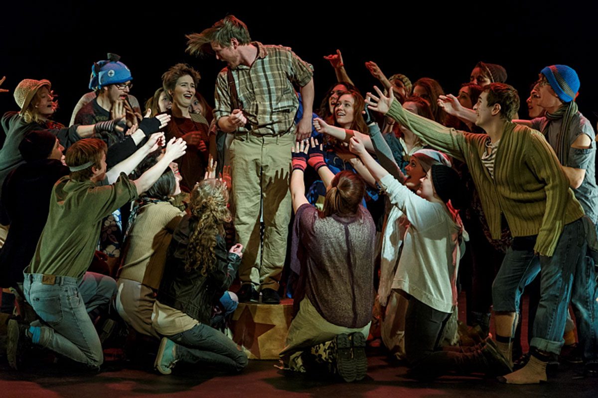 Desautels Faculty of Music students perform There's Gotta be Something Better in 2015. // Photo by Gary Barringer