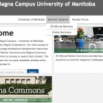 Screen shot of Magna Campus - U of M page.
