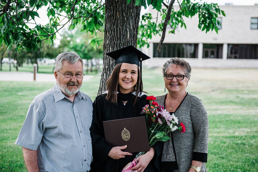 Instagram photo of a student at Spring Convocation.