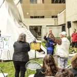 File image of the Medicine Garden (Mashkiki Gitigaan) groundbreaking ceremony.