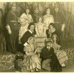 A photograph of the principal actors from the University of Manitoba theatre production of 'Patience' in 1930. Eleven unidentified actors are visible, in costume. Source: University Relations & Information Office fonds