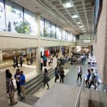 The main floor of UMSU University Centre filled with students