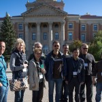 A view of the Admin Building, taken during the 2015 Homecoming Campus Tour