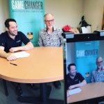 Adam Nepon (IH Asper School of Business graduate student and year 1 problem winner) and Darren Fast (Director, Technology Transfer Office)