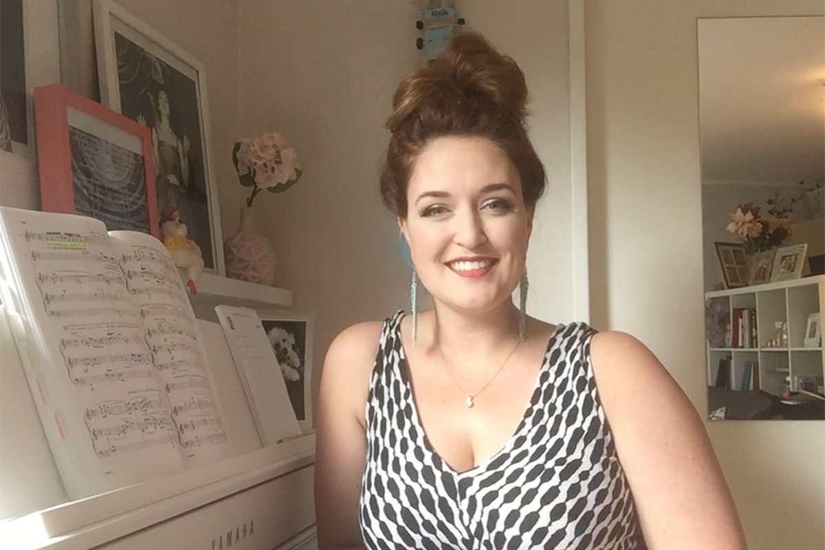 Jessica Strong at home in Frankfurt.