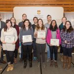 Winners for five different categories of the 2017 Undergraduate Research Poster Competition.
