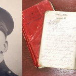 Walter Eggertson as pictured in the University of Manitoba Roll of Honour, 1914-1918, and his diaries.