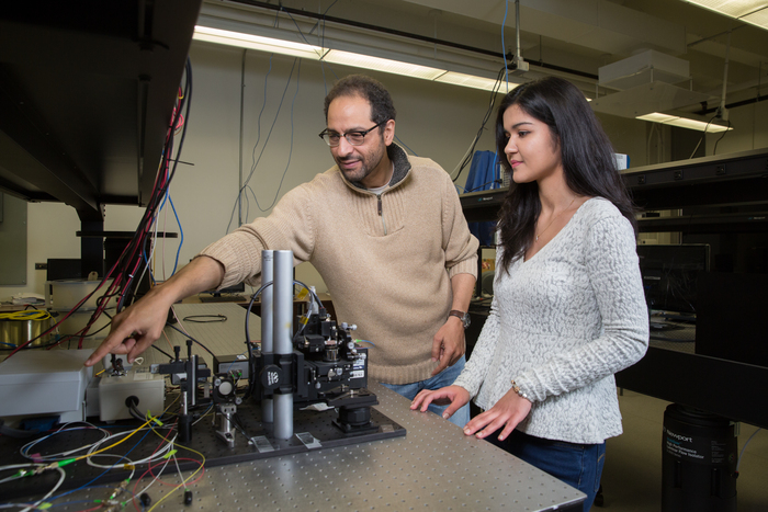 Dr. Sherif Sherif (electrical engineering) and Simran Parmer, URA recipient