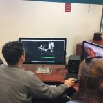 Users of the media lab working in Premiere