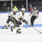 Bisons women's hockey team captain Caitlin Fyten in action at the 2018 U-Sports national championships.